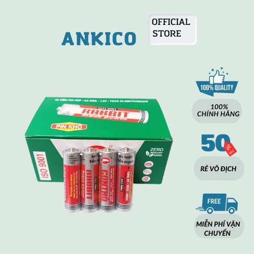 Pin Con Thỏ, Pin tiểu AA & Pin đũa AAA 1.5V, pin điều khiển giá tốt nhất ANKICO( vỉ 4 viên)