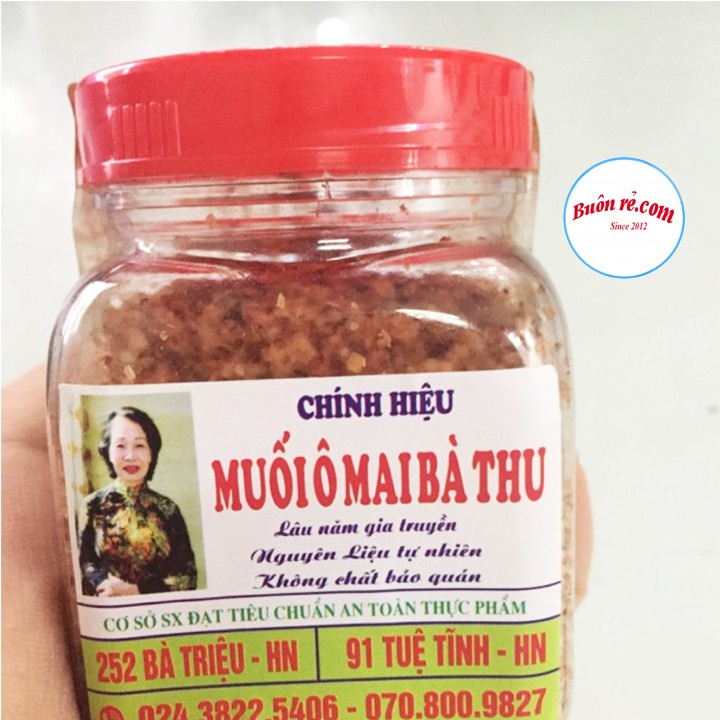 Muối ô mai Bà Thu chính hiệu ( 1 hộp ) chấm hoa quả Xí muội chua ngọt 00005