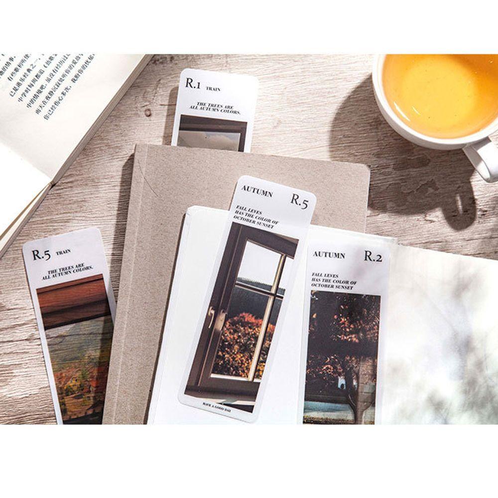 Bộ 5 Thẻ Ghi Chú Đánh Dấu Trang Sách Hình Phong Cảnh Cho Học Sinh