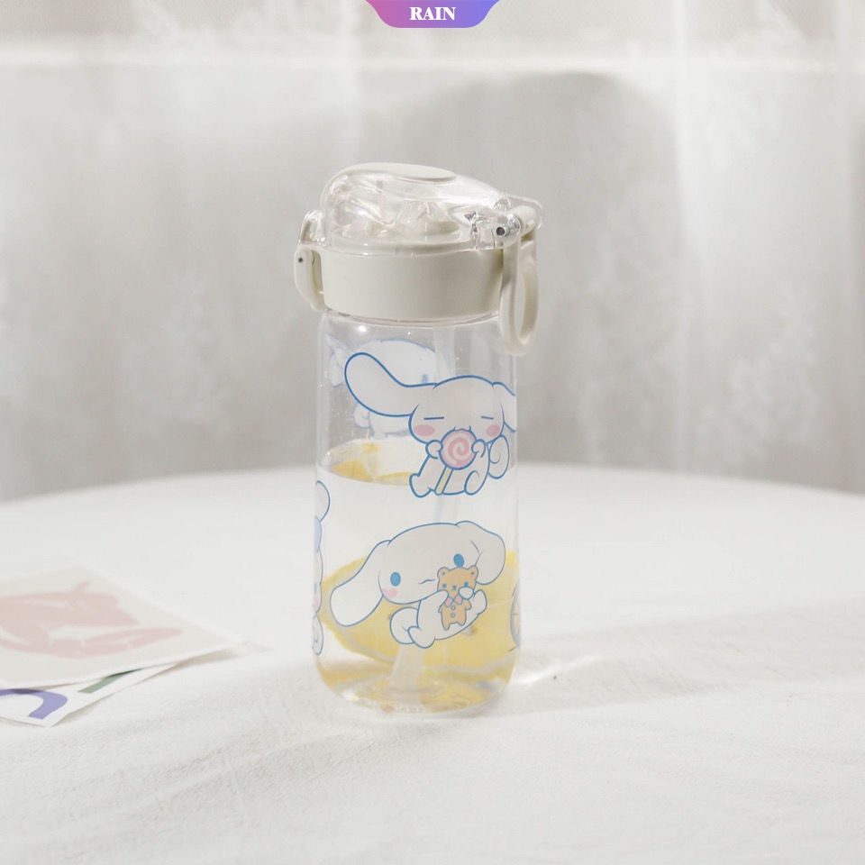 Bình Nước Dung Tích Lớn 450ml In Hình Sanrio Cinnamoroll Phong Cách Mùa Hè