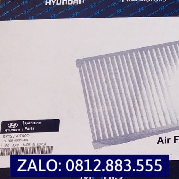 Lọc gió điều hòa, máy lạnh Hyundai I10, Grand I10, Kia Morning, Picanto (Mã: 97133-07000)