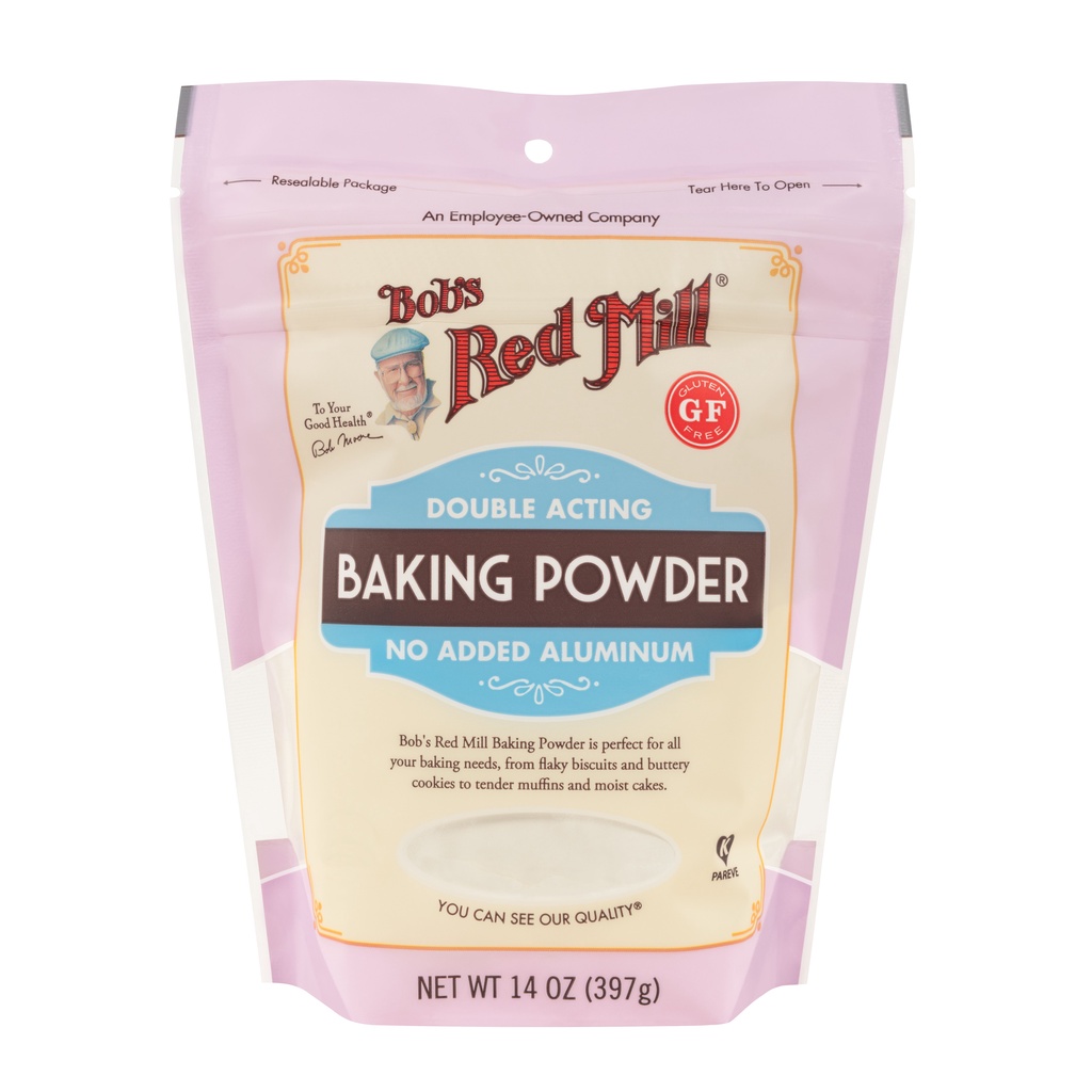 Bột Nổi Không Chứa Muối Nhôm Bob's Red Mill Baking Powder, No Added Aluminum, Gói 397g (14 Oz.)
