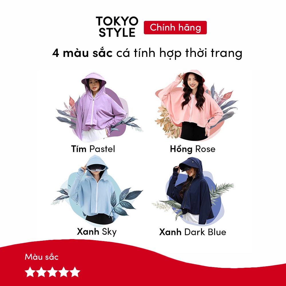 Áo chống nắng Tokyo Style áo chống nắng cánh dơi vải cotton Nhật dệt kim cương chính hãng