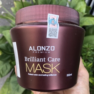 ( Chính hãng )Kem hấp chăm sóc tóc nhuộm Alonzo Brilliant Care Mask 500ml