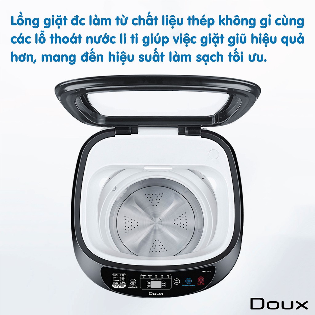 [Bảo hành chính hãng] Máy giặt inverter đồ em bé 3in1 (giặt, vắt, tia uv diệt khuẩn) mini Doux / Doux Lux