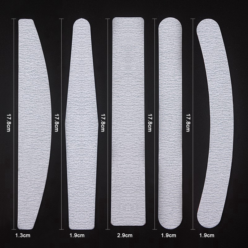 [Hàng mới về] Set 5 thanh dũa móng tay 100 180 grit hai mặt nhám