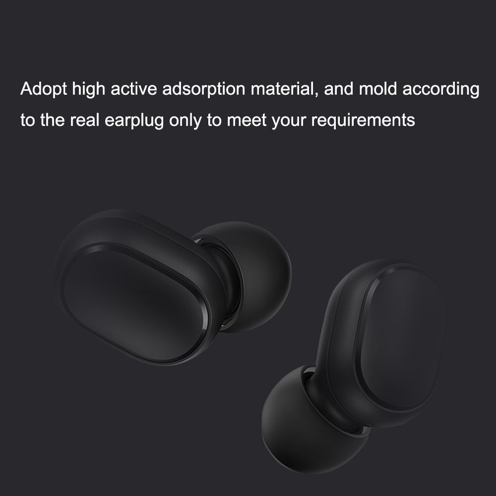 Nút Bọc Đầu Tai Nghe Bằng Silicon Mềm Thoải Mái Chống Bụi Không Đau Màu Đen