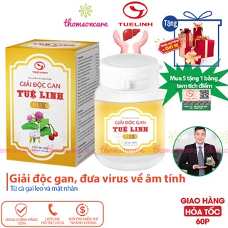 Giải độc gan Tuệ Linh Plus - Hộp 60 viên - hàm lượng cao hơn - mát gan