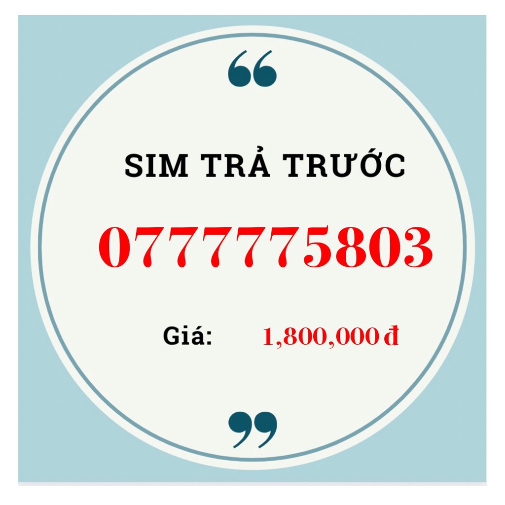 SIM MOBI 4G RẺ ĐẸP - 077777.5803- STT218