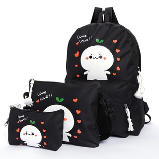 Bộ 3 món balo vải,balo canvas,balo nữ,baloteen,balo đi học,balo hot,balo xinh,balo đa năng