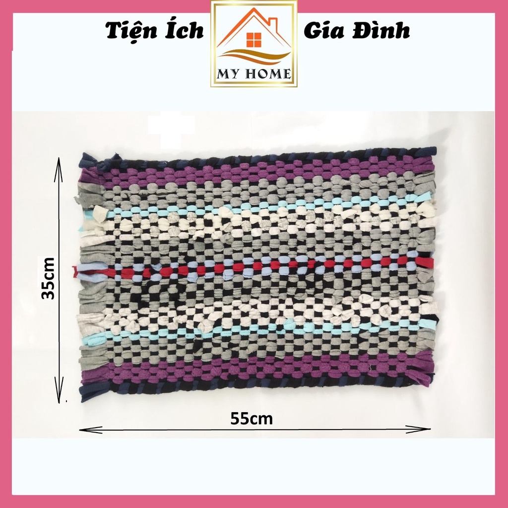 Thảm lau chân bằng vải thun, thảm chùi chân thấm hút nước tốt giá rẻ sử dụng cho nhà bếp, kích thước 35*55cm