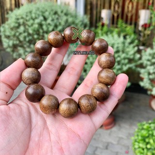 Vòng Đeo Tay Hạt Tròn Trầm Hương Tốc Vườn Tự Nhiên từ 7 đến 10 năm tuổi (Mùi Thơm Vĩnh Viễn)