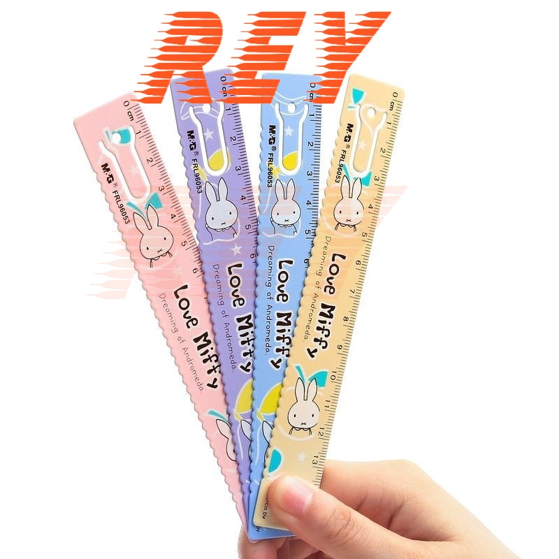 COMBO 2 Thước kẻ nhôm bền đẹp không gãy Love Miffy M&G FRL96053
