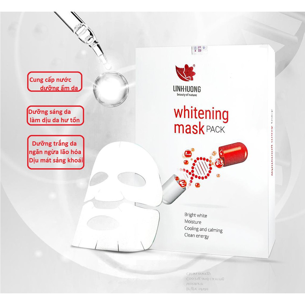 MẶT NẠ DƯỠNG DA [ FREE SHIP] MẶT NẠ DƯỠNG DA WHITENING MASK PACK LINH HƯƠNG, DỊU MÁT, TĂNG ĐỘ ẨM CHO DA, CHỐNG LÃO HÓA