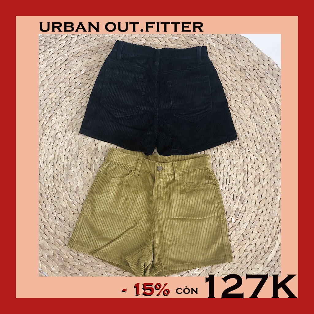 Quần Short Ống Rộng Lưng Cao Chất Nhung Hàn Quốc Dành Cho Nữ