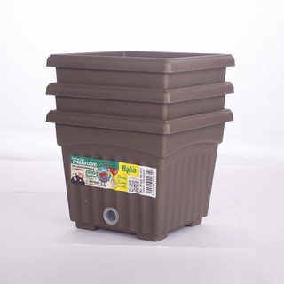 COMBO 3 CHẬU HOA NHỰA VUÔNG BABA-BI-SQ-150 HÀNG NHẬP KHẨU MALAYSIA THÂN THIỆN VỚI MÔI TRƯỜNG
