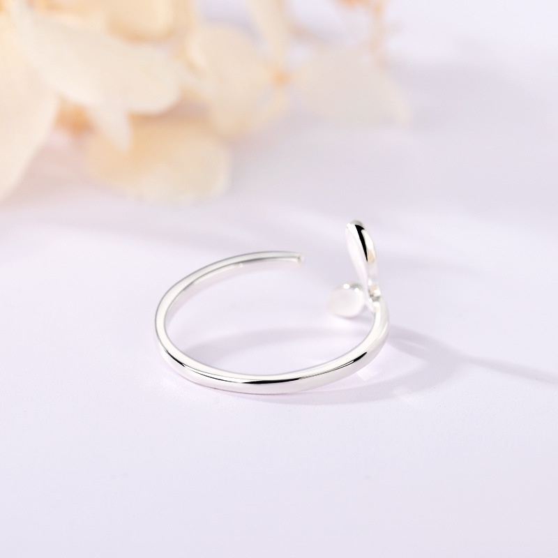 Nhẫn bạc nữ ATJ9102 thiết kế kiểu hở hình lá phong Maple leaf ring ANTA Jewelry
