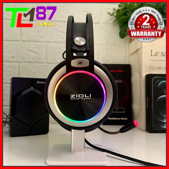 Tai Nghe Gaming Đèn LED RGB Có Mic Headphone Chụp Tai ZIDLI ZH20 - Tay Nghe Nhạc Máy Vi Tính PC Laptop Game Thủ Có Dây