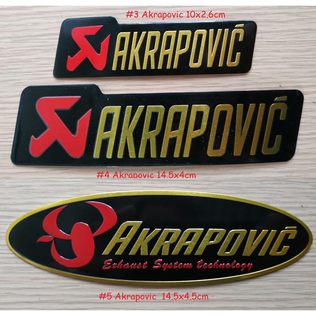 Tem nhôm dán Pô xe - ống xả Akrapovic Akapovic nhiều kích thước