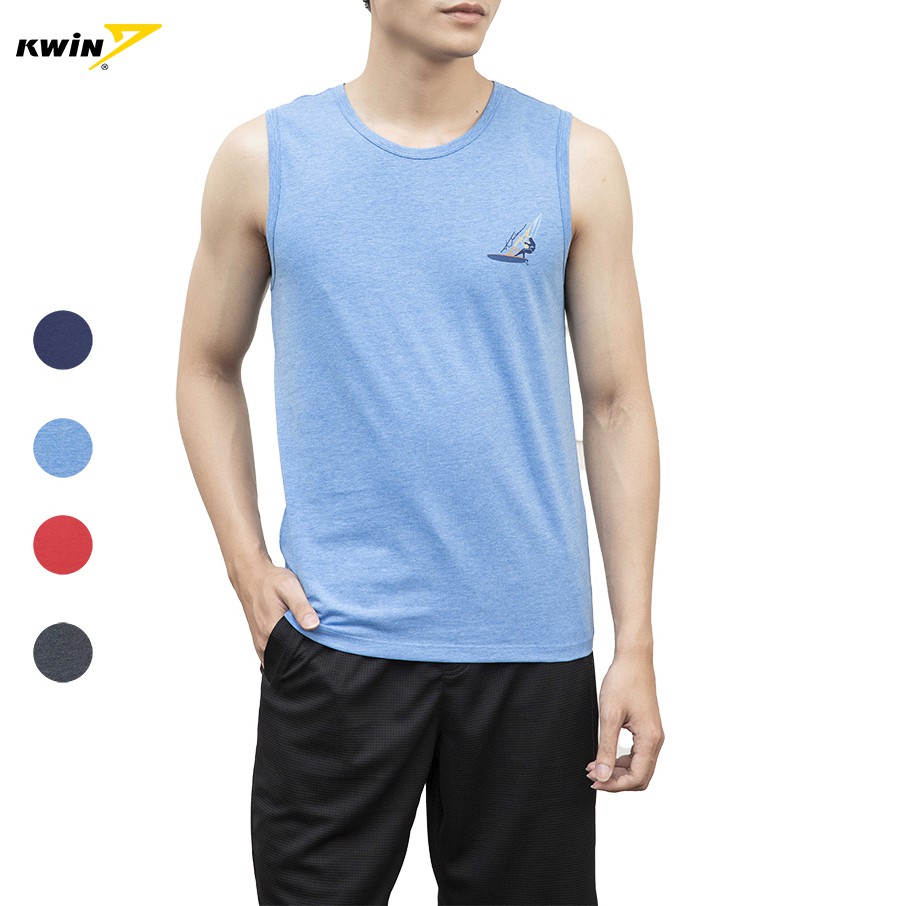 Áo ba lỗ nam,tanktop tập gym Kwin 4 màu trẻ trung nam tính, chất co giãn,thấm hút - KTT006S1