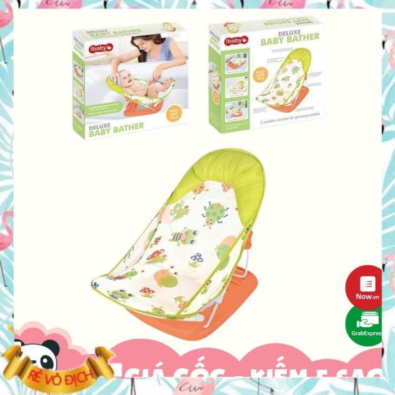 FREE SHIP  Ghế nằm tắm có tựa đầu trẻ em iBaby Màu Cam