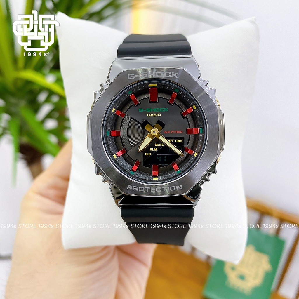 Đồng hồ unisex Casio G-Shock GM-S2100CH-1A chống va đập, vỏ thép không gỉ, chống nước 200m, hàng chính hãng