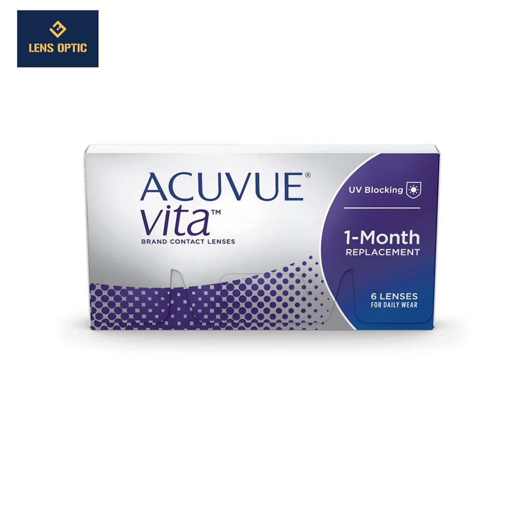 Kính áp tròng không màu Acuvue Vita UV Blocking dùng 1 tháng (6 lenses) - Lens Optic