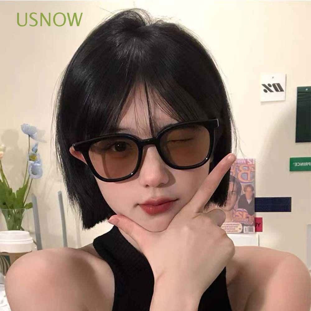 Kính Mát Gọng Tròn Màu Trà Đen / Nâu Phong Cách Cổ Điển Thời Trang Cho Nam Và Nữ