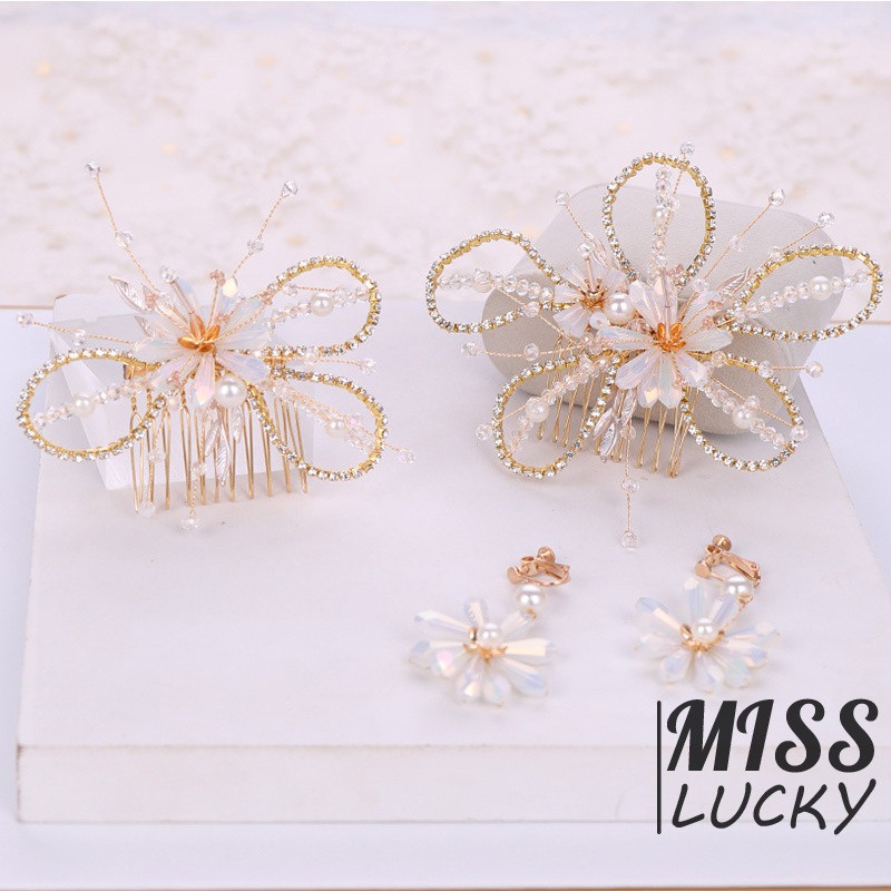 Khuyên tai hình hoa phong cách Hàn Quốc thời trang cho nữ