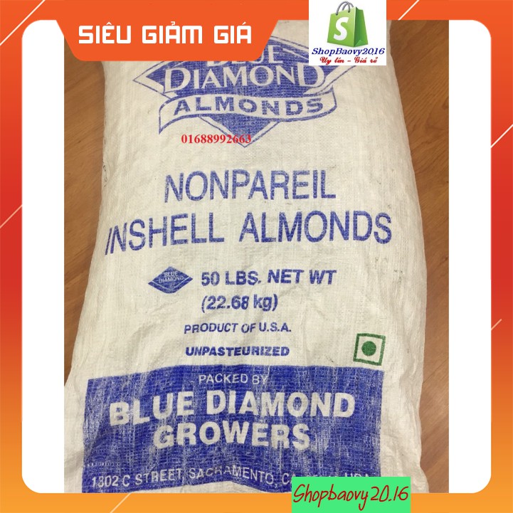 ☘SIÊU SALE☘ 1kg Hạt hạnh nhân rang bơ đã tách vỏ California Almond Mỹ hàng nhập khẩu