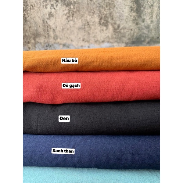 Vải đũi xước nhật các màu có sẵn
