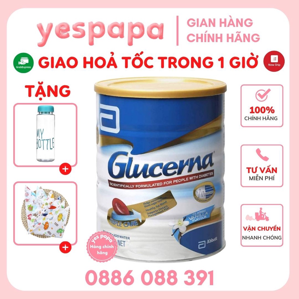 Sữa bột dành cho người bị tiểu đường Glucerna Abbott 800g - Úc - Tây Ban Nha hàng chính hãng