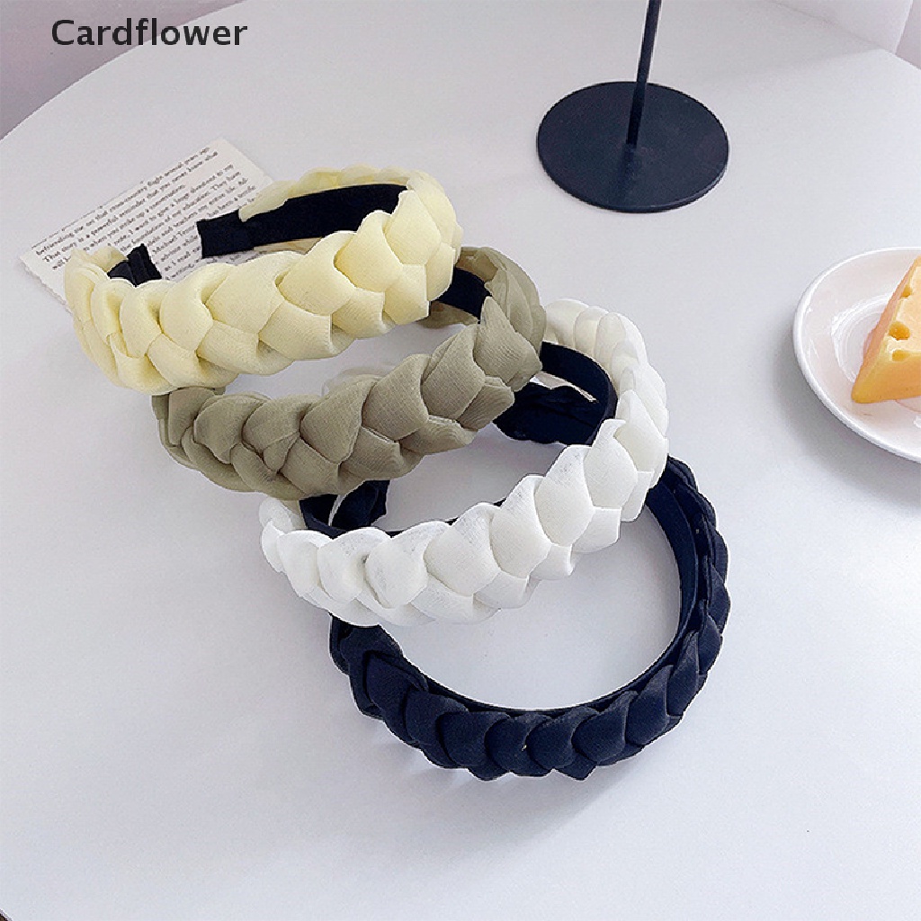 &lt; Cardflower &gt; Băng Đô Bện Tóc Bản Rộng Thời Trang Đang Giảm Giá