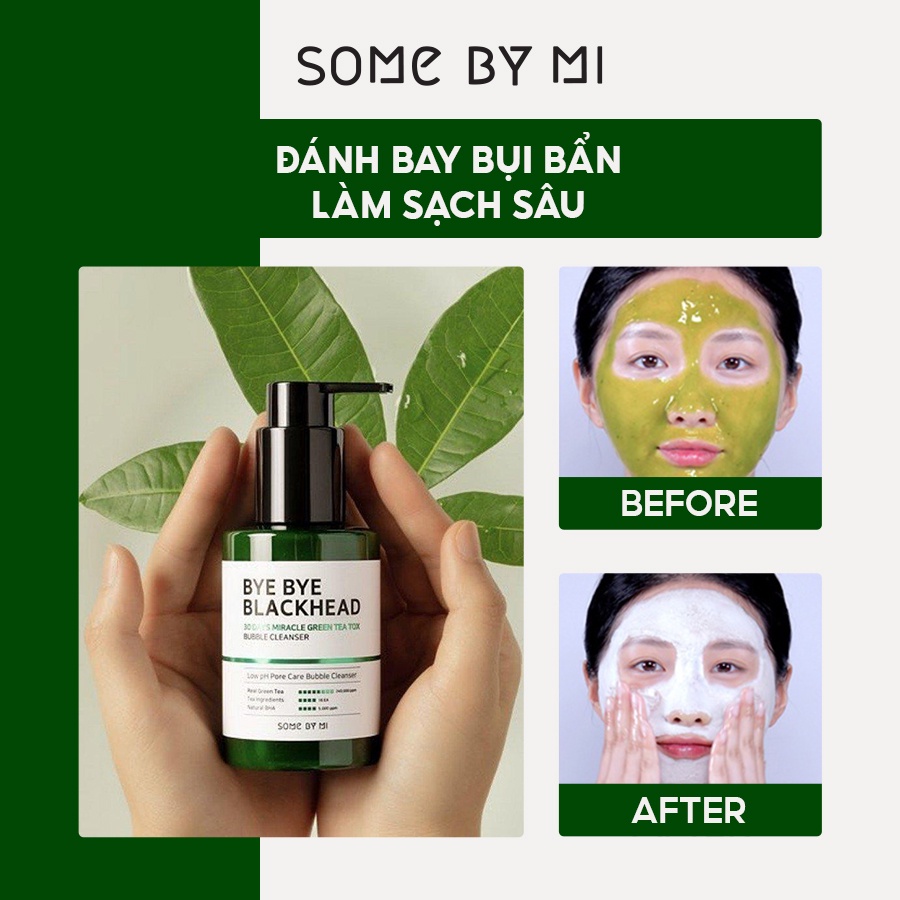 Sữa Rửa Mặt Dành Cho Da Mụn Đầu Đen SomeByMi Blackhead 30 Days Miracle Bubble Cleanser 120g