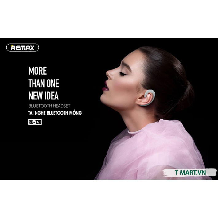 Tai nghe Bluetooth dẹt siêu mỏng Remax RB - T20