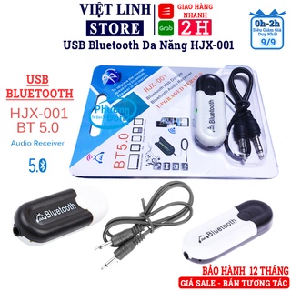 USB BLUETOOTH HJX-001  tạo bluetooth cho loa, đài - chuẩn âm - Chuẩn Stereo, loại 1 không nhiễu - dùng cho loa, amply