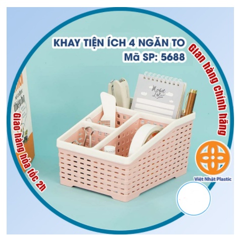 Khay nhựa tiện ích 4 ngăn Việt Nhật MS-5688-(nhỏ)