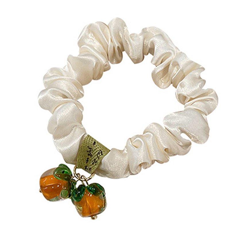 Dây cột tóc vải Scrunchies đính hoa quả xinh xắn HOT TREND cho nữ