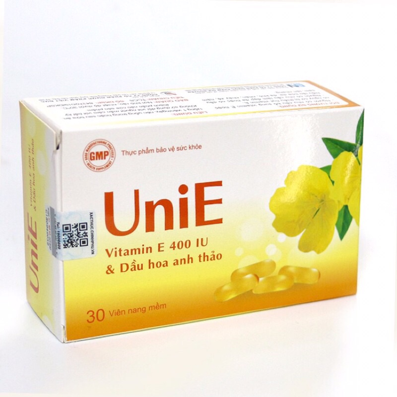 UniE Bổ sung VITAMIN E 400 IU & DẦU HOA ANH THẢO