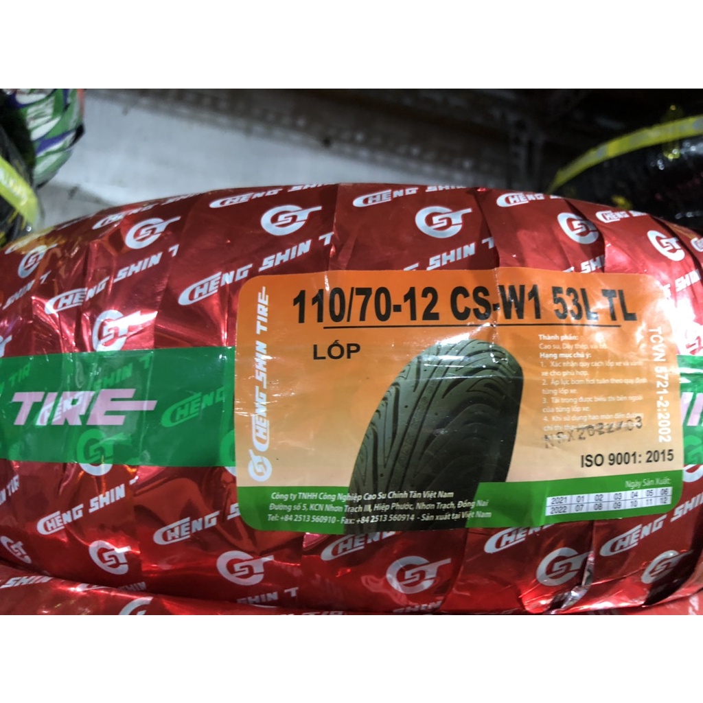 Lốp  Trước Xe Vespa LX , Vỏ Xe Chengshin 110/70-12 Chính Hãng