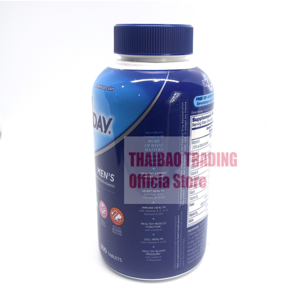 [MẪU MỚI] VIÊN UỐNG VITAMIN TỔNG HỢP ONE A DAY FOR MEN'S 300 viên BAYER | Thế Giới Skin Care