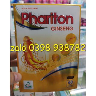 Vitamin Phariton ginseng, giảm mệt mỏi, kiệt sức, chán ăn (Hộp 60 viên)