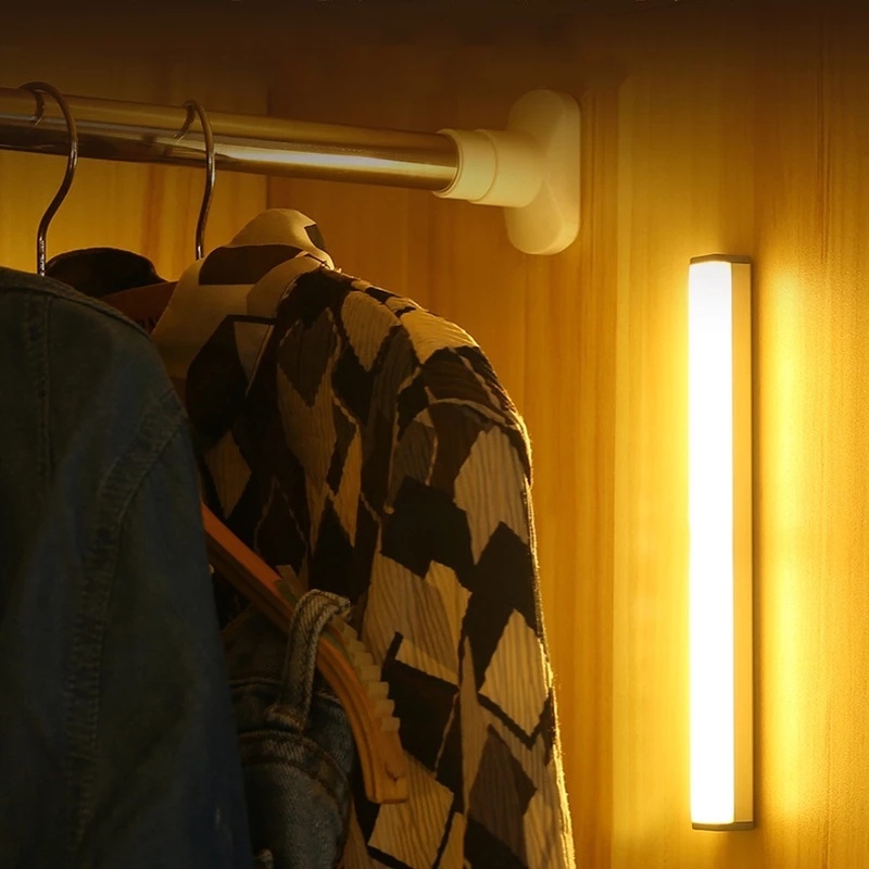 Dây Đèn LED Dài Cảm Biến Chuyển Động Gắn Tủ Quần Áo/Cầu Thang/Phòng Ngủ