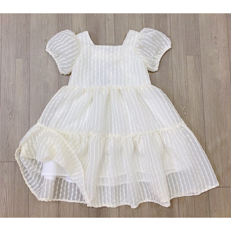 HTK- Váy xoè tay bồng Melisa size 12/18m-9/10y