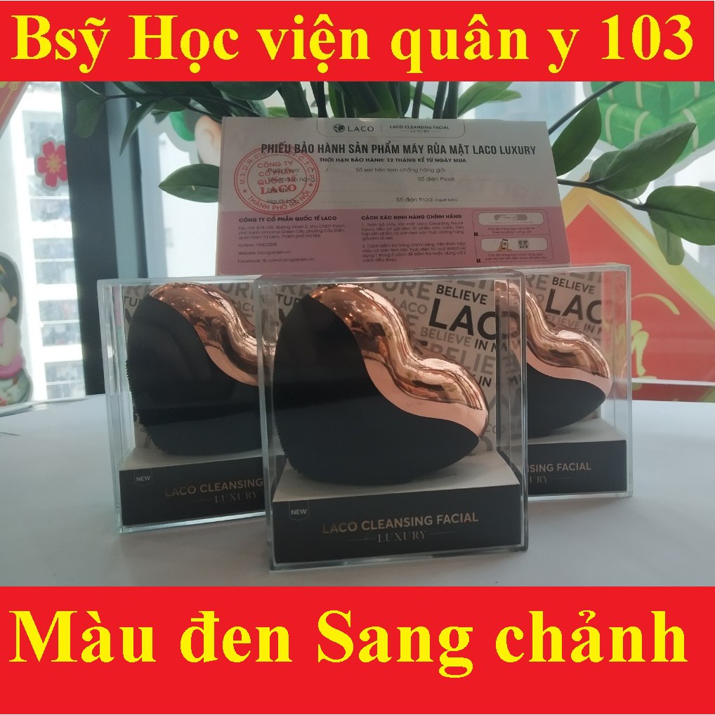 Máy rửa mặt Laco Luxury, chính hãng bảo hành 12 tháng, [son,bông tẩy trang]