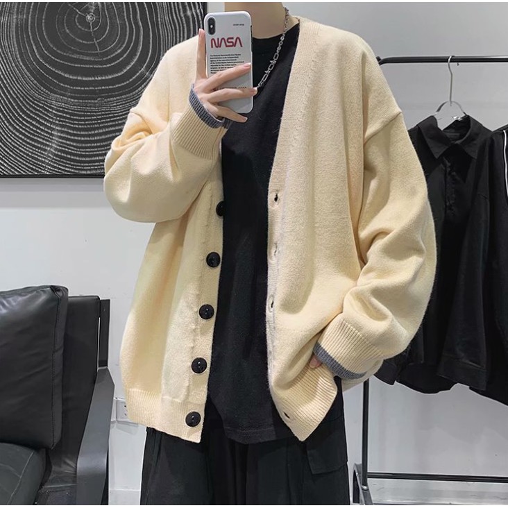 Áo Khoác Cardigan Màu Trơn Thời Trang Dành Cho Nam | BigBuy360 - bigbuy360.vn
