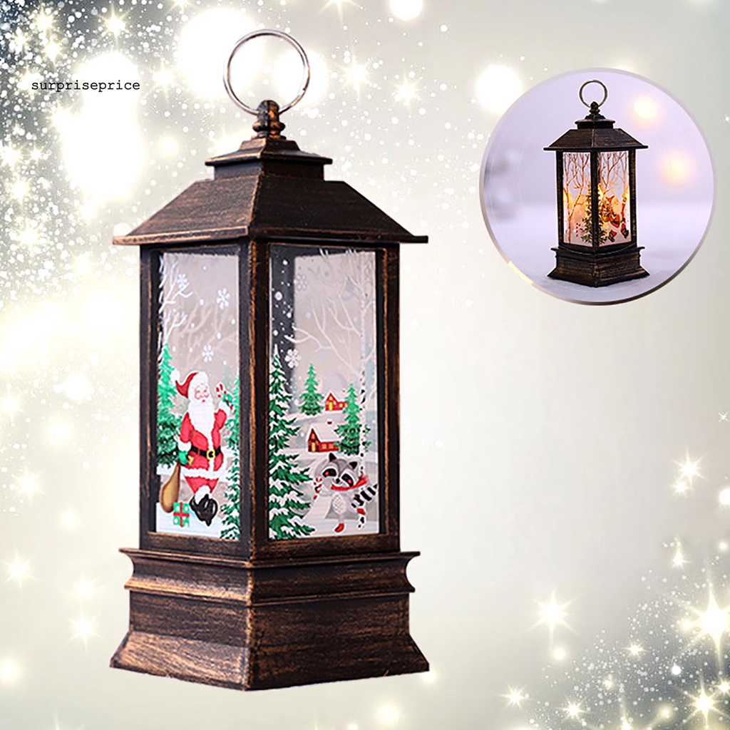 Đèn dầu thiết kế hình ông già noel/tuần lộc nhỏ nhắn trang trí nhà cửa dịp giáng sinh