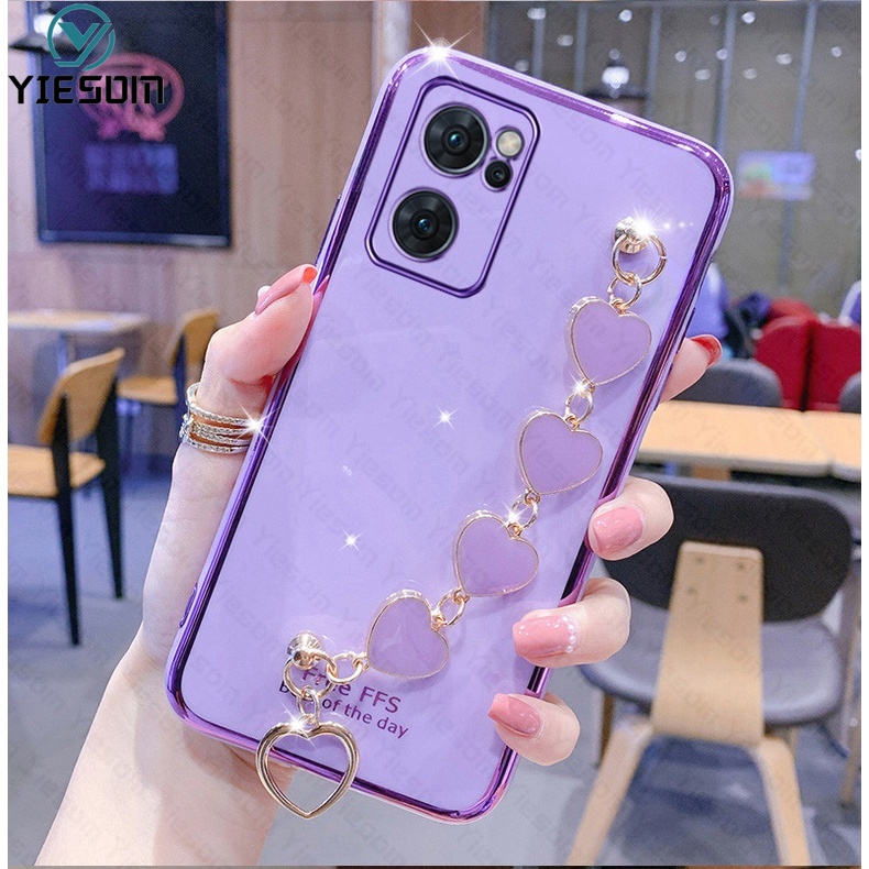 Ốp Điện Thoại Bảo Vệ Camera Kèm Dây Đeo Cổ Tay Sang Trọng Cho OPPO Reno 7 7Z 6 6Z 5 5F 5Z 4 4F 2F 2 4G 5G