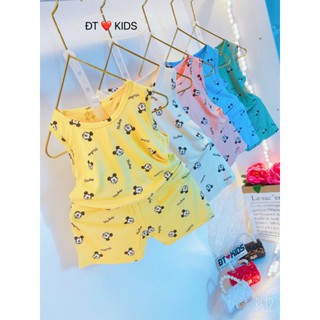 Bộ sát nách thun lạnh Peekaboo hoạ tiết gấu trúc cho bé