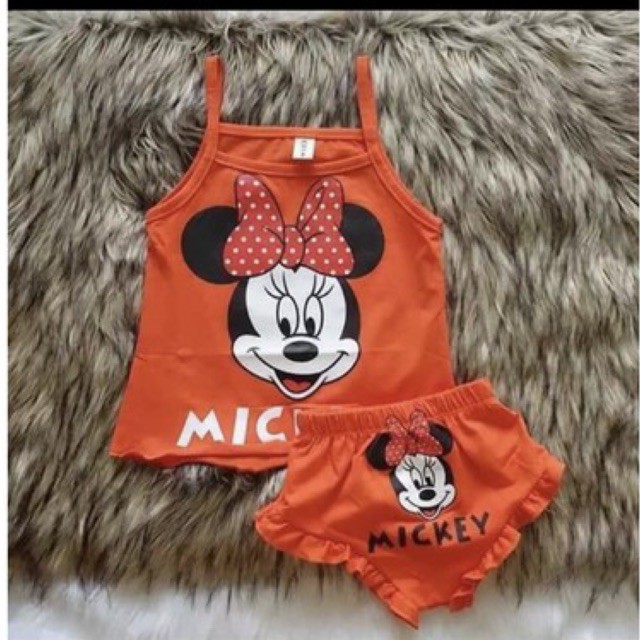 BỘ 2 DÂY BÉ GÁI IN HÌNH MICKEY 8-18Kg